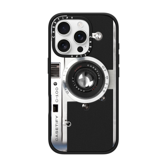 CASETiFY iPhone 16 Pro ケース マットブラック インパクトケース Camera Case - Retro casetify