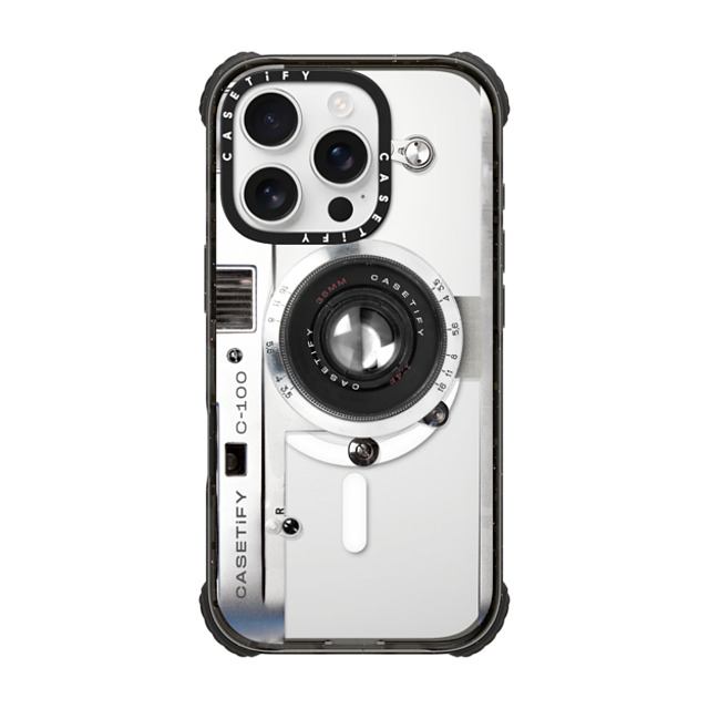 CASETiFY iPhone 16 Pro Case Black ウルトラ インパクトケース MagSafe 対応 Camera Case - Retro casetify CASETiFY iPhone 16 Pro Case Black ウルトラ インパクトケース MagSafe 対応 Camera Case - Retro casetify