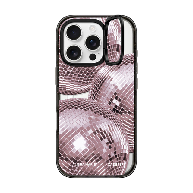 CASETiFY iPhone 16 Pro ケース ブラック インパクトリングスタンドケース MagSafe対応 Alisha Marie Disco Baby Case casetify