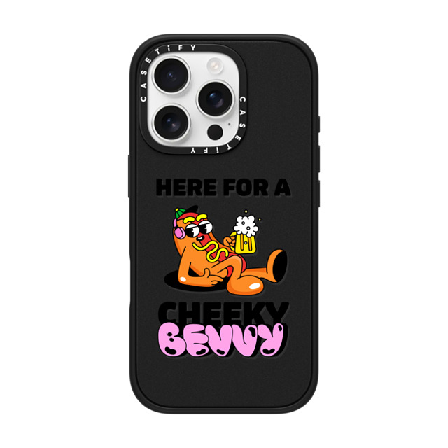 CASETiFY iPhone 16 Pro ケース マットブラック インパクトケース MagSafe対応 Cherry チェリー(赤) HERE FOR A CHEEKY BEVVY Father's Day CASETiFY iPhone 16 Pro ケース マットブラック インパクトケース MagSafe対応 Cherry チェリー(赤) HERE FOR A CHEEKY BEVVY Father's Day