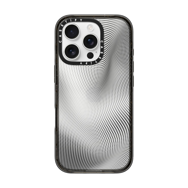 CASETiFY iPhone 16 Pro ケース ブラック インパクトケース Halftone Case casetify