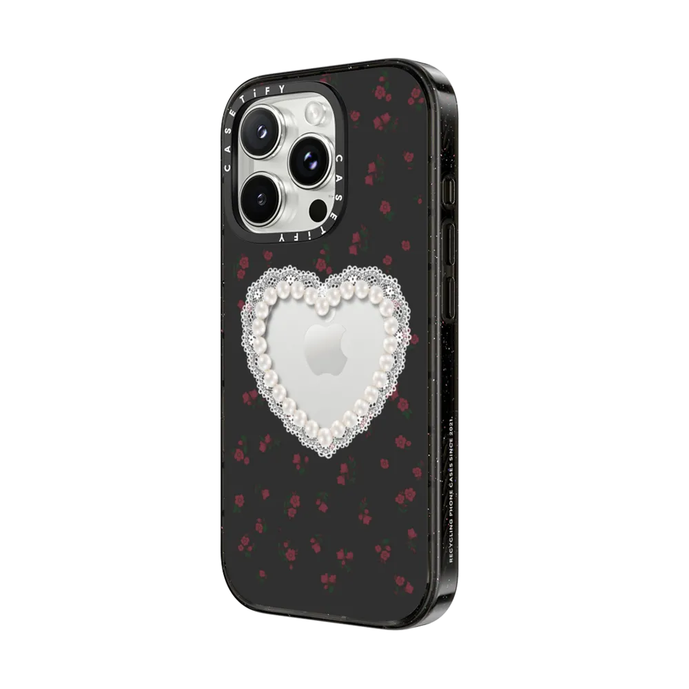 Impact iPhone 16 Pro Case MagSafe Compatible - Gothic Pearly Heart