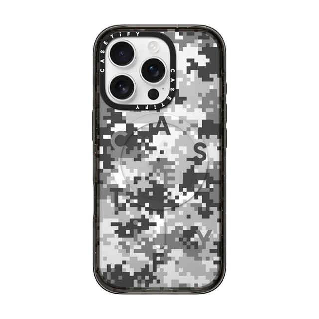 CASETiFY iPhone 16 Pro Case Black Impact Case MagSafe Compatible Pattern Pattern Gray Camo Mother's Day CASETiFY iPhone 16 Pro Case Black Impact Case MagSafe Compatible Pattern Pattern Gray Camo Mother's Day