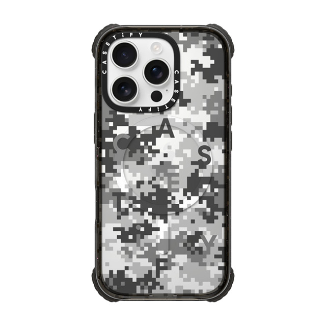 CASETiFY iPhone 16 Pro Case Black ウルトラ インパクトケース MagSafe 対応 Pattern Pattern Gray Camo Father's Day CASETiFY iPhone 16 Pro Case Black ウルトラ インパクトケース MagSafe 対応 Pattern Pattern Gray Camo Father's Day