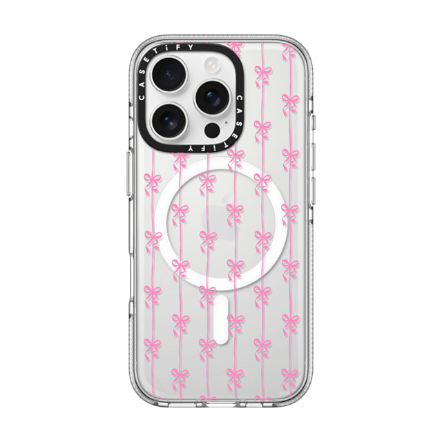 CASETiFY iPhone 16 Pro ケース クリア クリア ケース MagSafe対応 Cottagecore Ballet Stripes