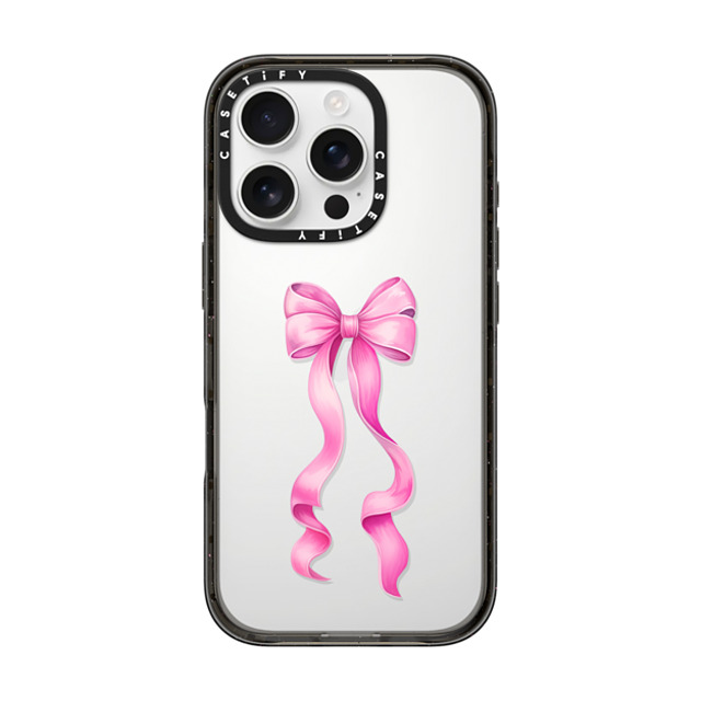 CASETiFY iPhone 16 Pro ケース ブラック インパクトケース Y2K Put A Bow On It