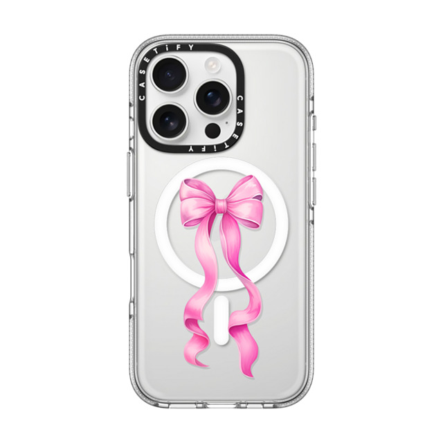 CASETiFY iPhone 16 Pro ケース クリア クリア ケース MagSafe対応 Y2K Put A Bow On It