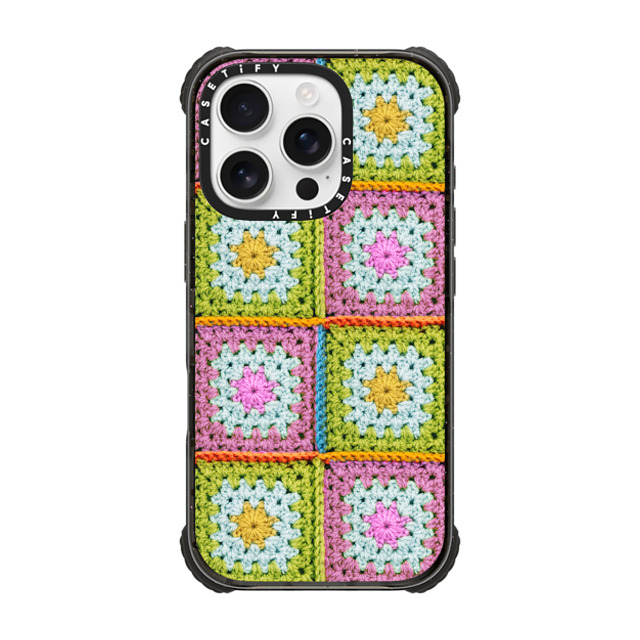CASETiFY iPhone 16 Pro ケース ブラック ウルトラ インパクトケース MagSafe 対応 Cottagecore Cottagecore Crochet Granny Squares Father's Day CASETiFY iPhone 16 Pro ケース ブラック ウルトラ インパクトケース MagSafe 対応 Cottagecore Cottagecore Crochet Granny Squares Father's Day