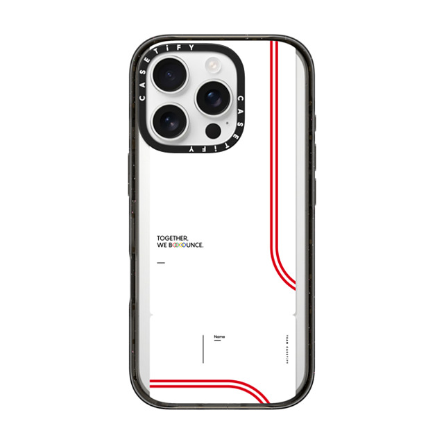 CASETiFY iPhone 16 Pro ケース ブラック インパクトケース Team CASETiFY Ticket Case - White casetify