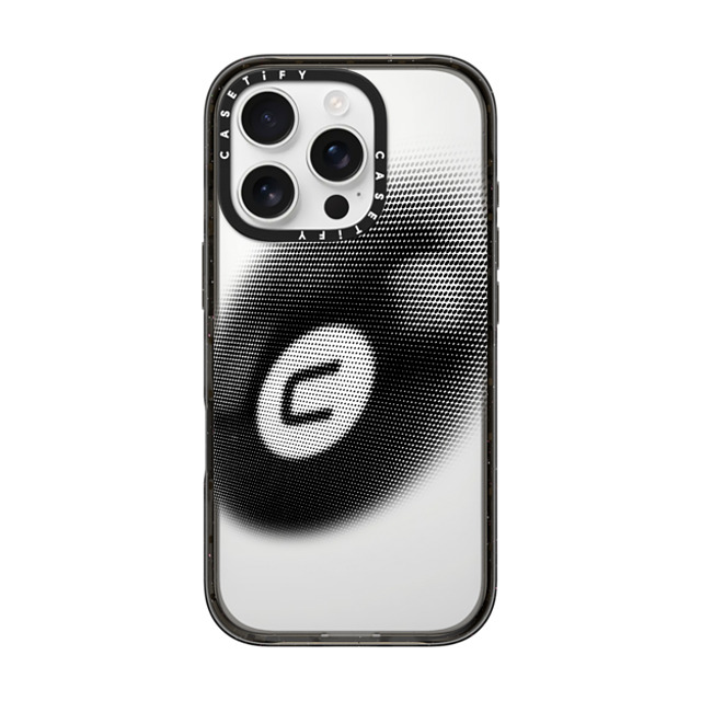 CASETiFY iPhone 16 Pro ケース ブラック インパクトケース Sport 8-Ball