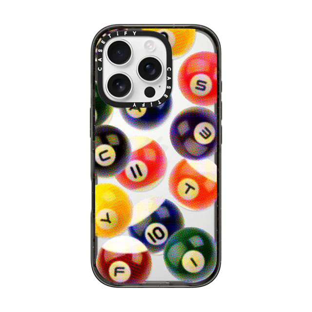 CASETiFY iPhone 16 Pro ケース ブラック インパクトケース Sport Billiard