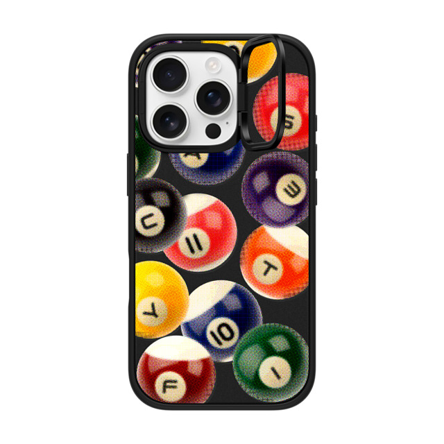 CASETiFY iPhone 16 Pro ケース マットブラック インパクトリングスタンドケース MagSafe対応 Sport Billiard