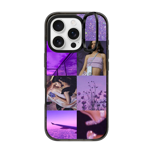 CASETiFY iPhone 16 Pro ケース ブラック インパクトリングスタンドケース MagSafe対応 Custom Photo Grid Case casetify