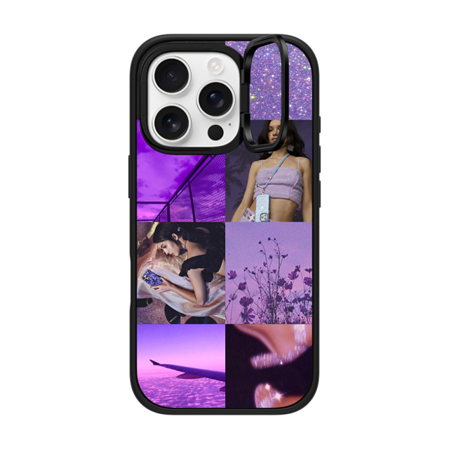 CASETiFY iPhone 16 Pro ケース マットブラック インパクトリングスタンドケース MagSafe対応 Custom Photo Grid Case casetify