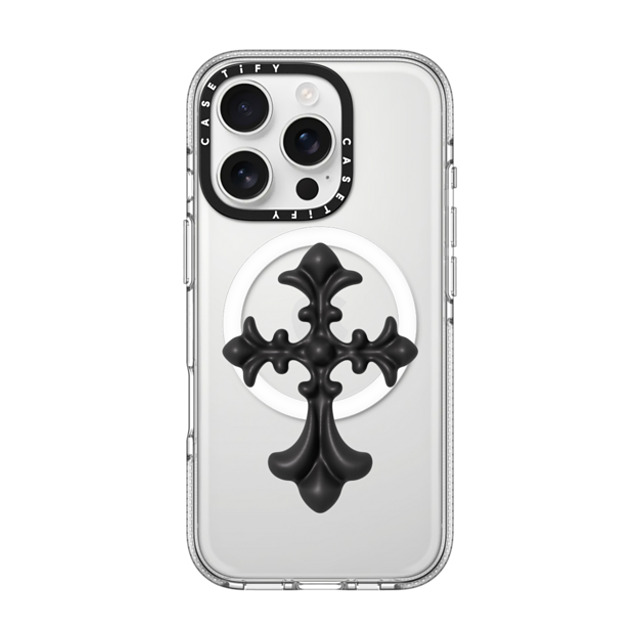 CASETiFY iPhone 16 Pro ケース クリア クリア ケース MagSafe対応 Y2K Cross Heritage