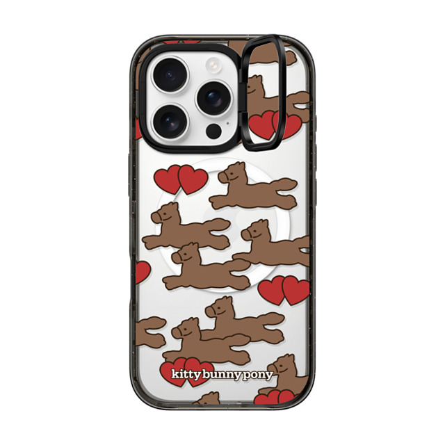 �L�e�B�o�j�[�|�j�[ x CASETiFY iPhone 16 Pro �P�[�X �u���b�N �C���p�N�g�����O�X�^���h�P�[�X MagSafe�Ή� Happy Pony Tweedle Case
