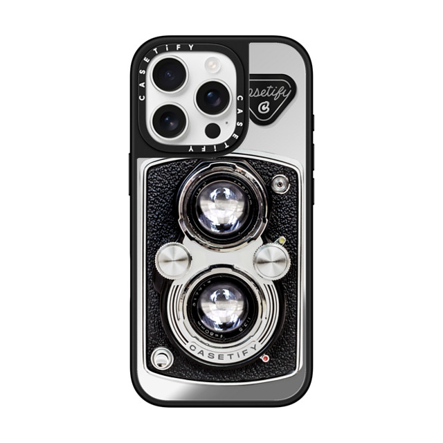 CASETiFY iPhone 16 Pro ケース Silver on Black ミラーケース MagSafe対応 Camera Case - Vintage casetify