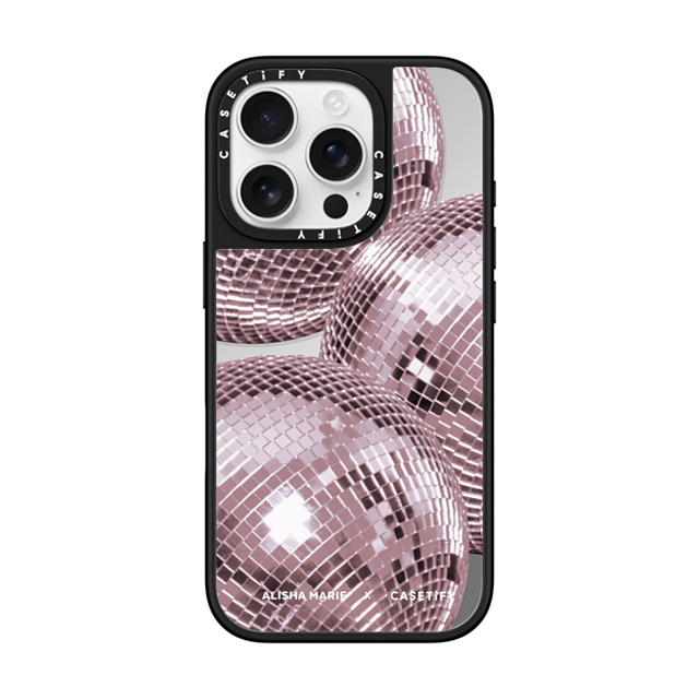 CASETiFY iPhone 16 Pro ケース Silver on Black ミラーケース MagSafe対応 Alisha Marie Disco Baby Case casetify