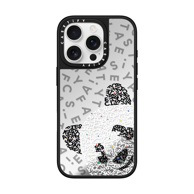 CASETiFY iPhone 16 Pro Case Silver on Black ミラーケース MagSafe対応 Hi! Panda! casetify Mother's Day CASETiFY iPhone 16 Pro Case Silver on Black ミラーケース MagSafe対応 Hi! Panda! casetify Mother's Day