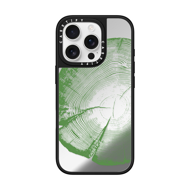 CASETiFY iPhone 16 Pro Case Silver on Black ミラーケース MagSafe対応 nature nature Tree Rings Mother's Day CASETiFY iPhone 16 Pro Case Silver on Black ミラーケース MagSafe対応 nature nature Tree Rings Mother's Day