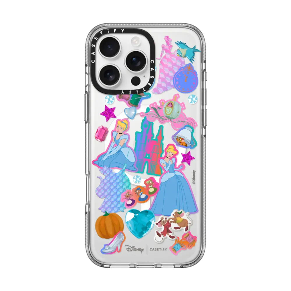MagSafe 兼容透明手機殼 - Cinderella Stickermania Case
