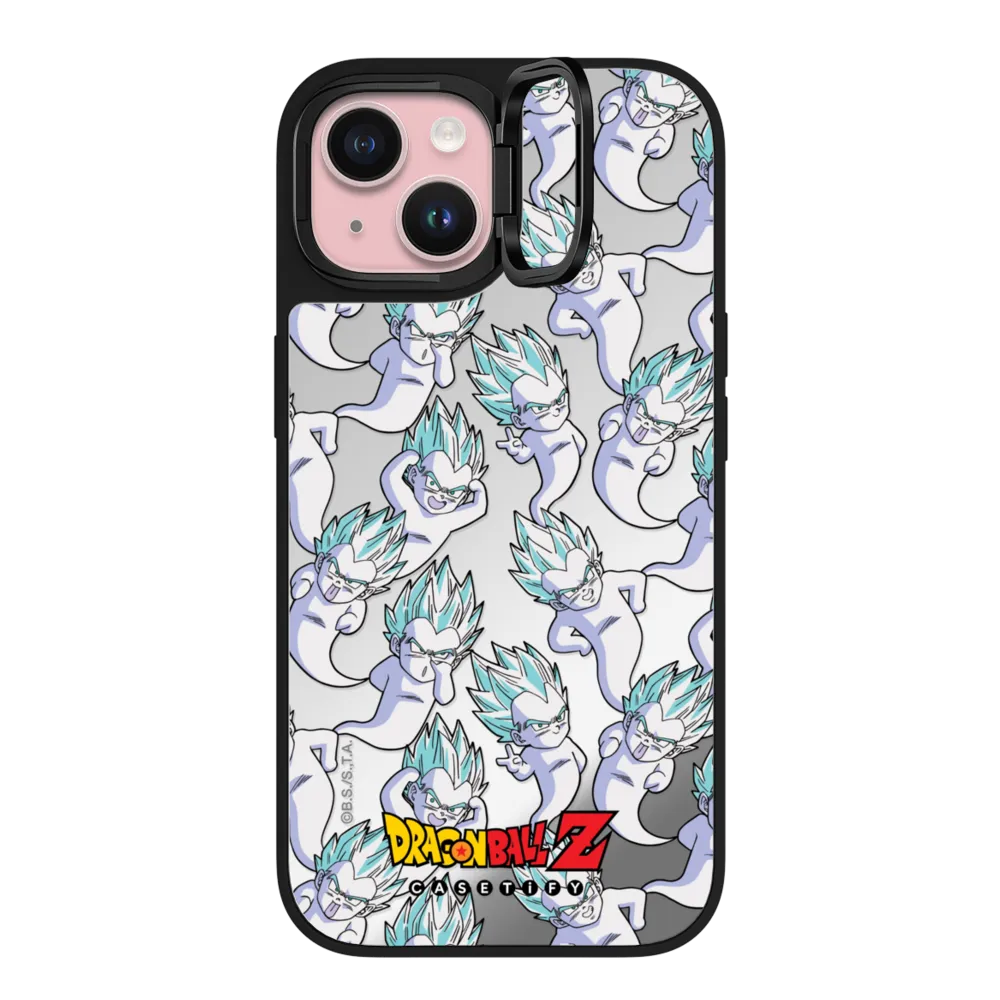Mirror Ring Stand iPhone 15 Case MagSafe Compatible - GOTENKS : SUPER GHOST KAMIKAZE ATTACK Pattern Case