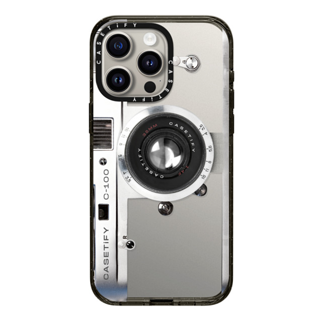 CASETiFY iPhone 15 Pro Max ケース ブラック インパクトケース Camera Case - Retro casetify