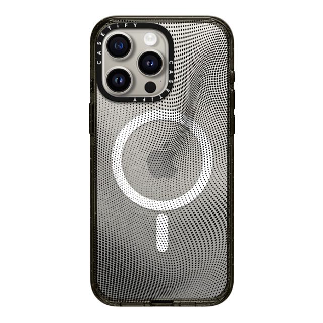 CASETiFY iPhone 15 Pro Max ケース ブラック インパクトケース MagSafe対応 Halftone Case casetify