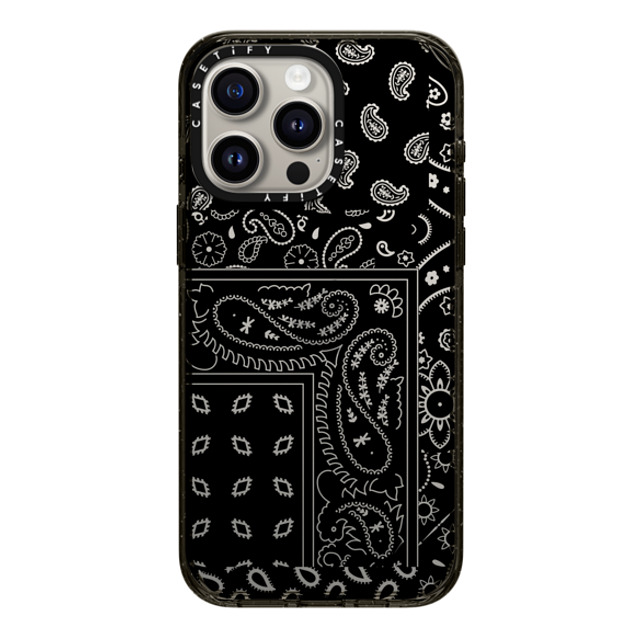 CASETiFY iPhone 15 Pro Max ケース ブラック インパクトケース Paisley Case - Black casetify