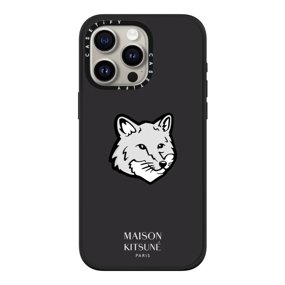 Impact iPhone 15 Pro Max Case MagSafe Compatible - Maison Kitsuné Black Case