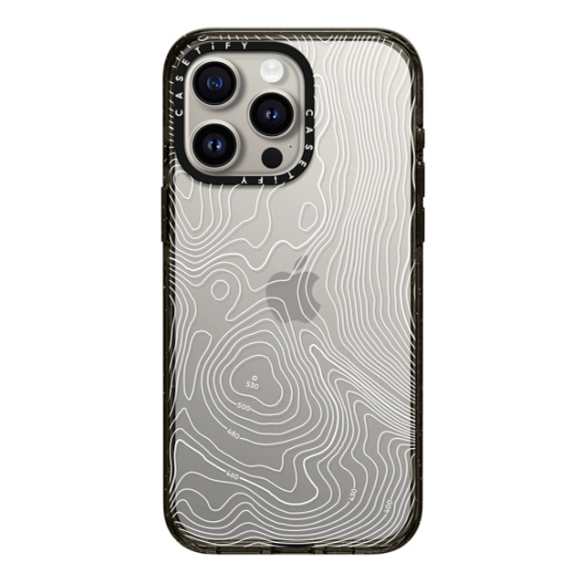 CASETiFY iPhone 15 Pro Max ケース ブラック インパクトケース nature,Pattern Topography Map