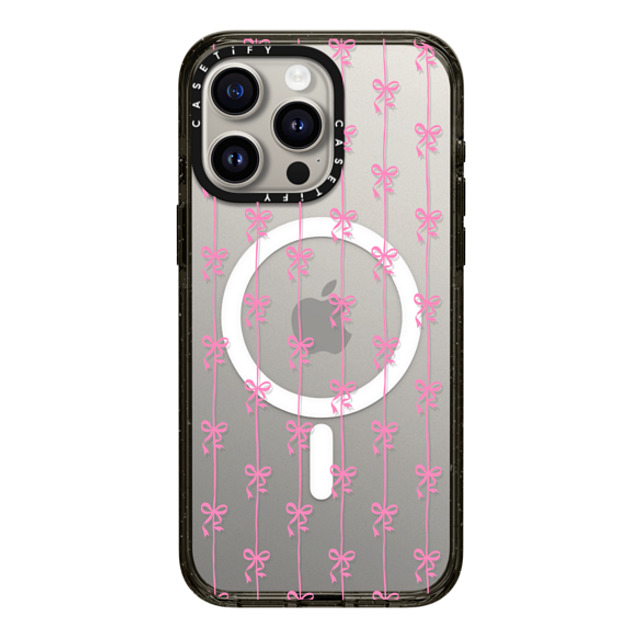 CASETiFY iPhone 15 Pro Max ケース ブラック インパクトケース MagSafe対応 Cottagecore Ballet Stripes