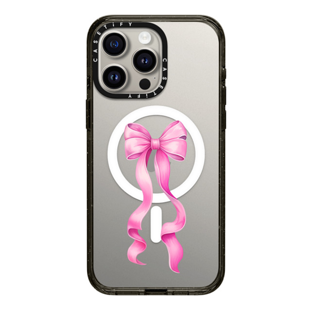 CASETiFY iPhone 15 Pro Max ケース ブラック インパクトケース MagSafe対応 Y2K Put A Bow On It