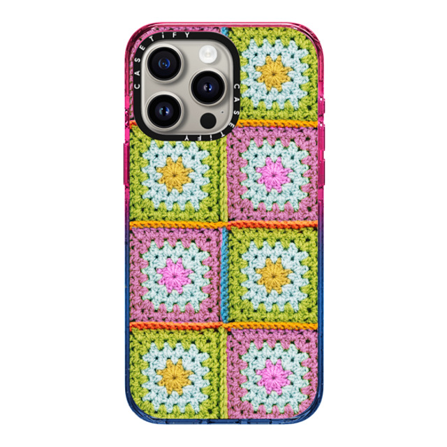 CASETiFY iPhone 15 Pro Max ケース Cotton Candy インパクトケース MagSafe対応 Cottagecore Crochet Granny Squares