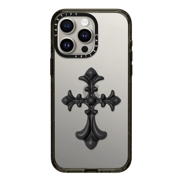 CASETiFY iPhone 15 Pro Max ケース ブラック インパクトケース Y2K Cross Heritage