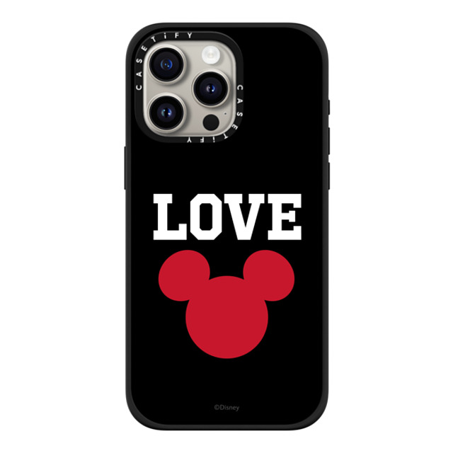 Disney D4 x CASETiFY iPhone 15 Pro Max �P�[�X Cartoon �}�b�g�u���b�N �C���p�N�g�P�[�X MagSafe�Ή� Mickey Mouse Love Symbol Case