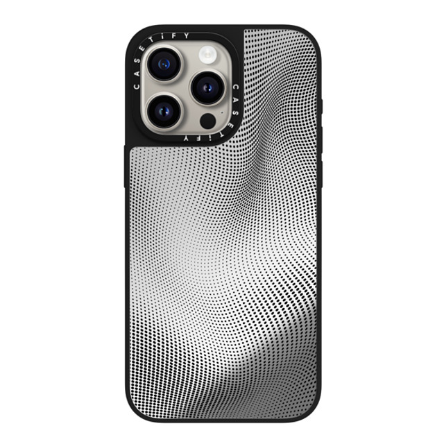 CASETiFY iPhone 15 Pro Max ケース Silver on Black ミラーケース MagSafe対応 Halftone Case casetify