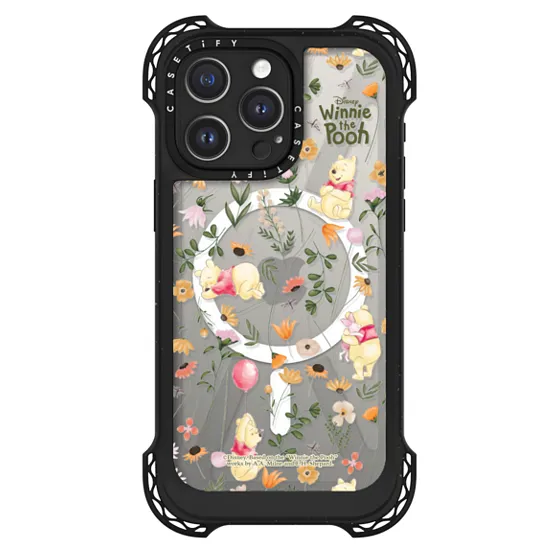 Winnie the Pooh Teddy Tossed Floral Plush Case - iPhone 15 Pro Max