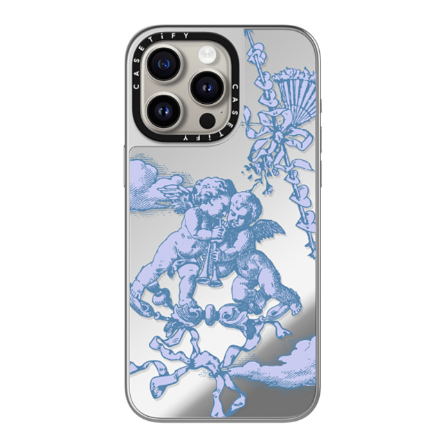 CASETiFY iPhone 15 Pro Max ケース シルバー (シルバーバンパー) ミラーケース MagSafe対応 Cloud At Lover's Gate