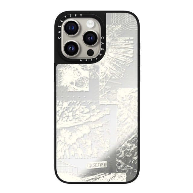 CASETiFY iPhone 15 Pro Max ケース Silver on Black ミラーケース MagSafe対応 nature Dark Forest