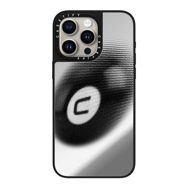 CASETiFY iPhone 15 Pro Max ケース Silver on Black ミラーケース MagSafe対応 Sport 8-Ball