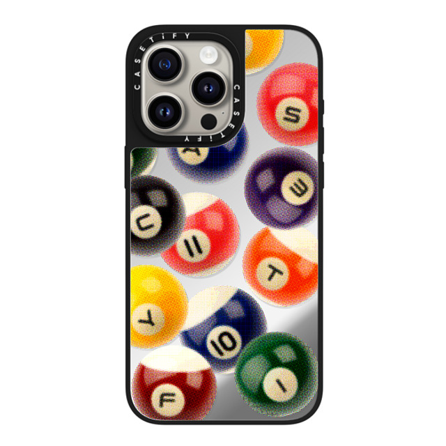 CASETiFY iPhone 15 Pro Max ケース Silver on Black ミラーケース MagSafe対応 Sport Billiard