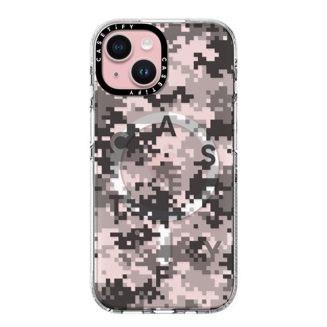CASETiFY iPhone 15 ケース クリア クリア ケース MagSafe対応 Pattern Pattern Gray Camo Father's Day CASETiFY iPhone 15 ケース クリア クリア ケース MagSafe対応 Pattern Pattern Gray Camo Father's Day