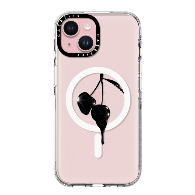 CASETiFY iPhone 15 ケース クリア クリア ケース MagSafe対応 Night Cherry casetify