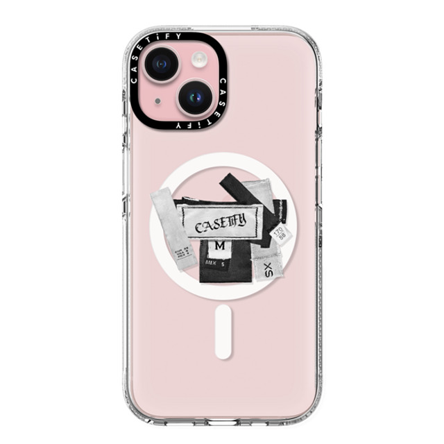 CASETiFY iPhone 15 Case クリア クリア ケース MagSafe対応 Y2K Y2K Tag Collage Back to School CASETiFY iPhone 15 Case クリア クリア ケース MagSafe対応 Y2K Y2K Tag Collage Back to School