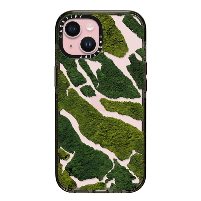 CASETiFY iPhone 15 ケース ブラック インパクトケース nature Moss Camo