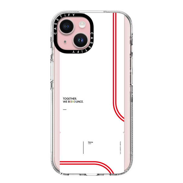 CASETiFY iPhone 15 ケース クリア クリア ケース MagSafe対応 Team CASETiFY Ticket Case - White casetify