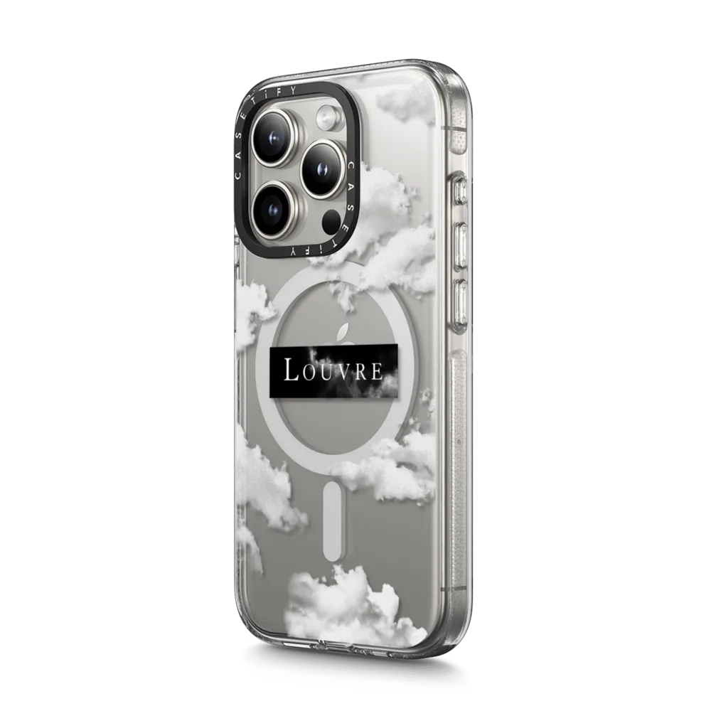 Clear iPhone 15 Pro Max Case MagSafe Compatible - Louvre Nuage Case - Claire Series Case