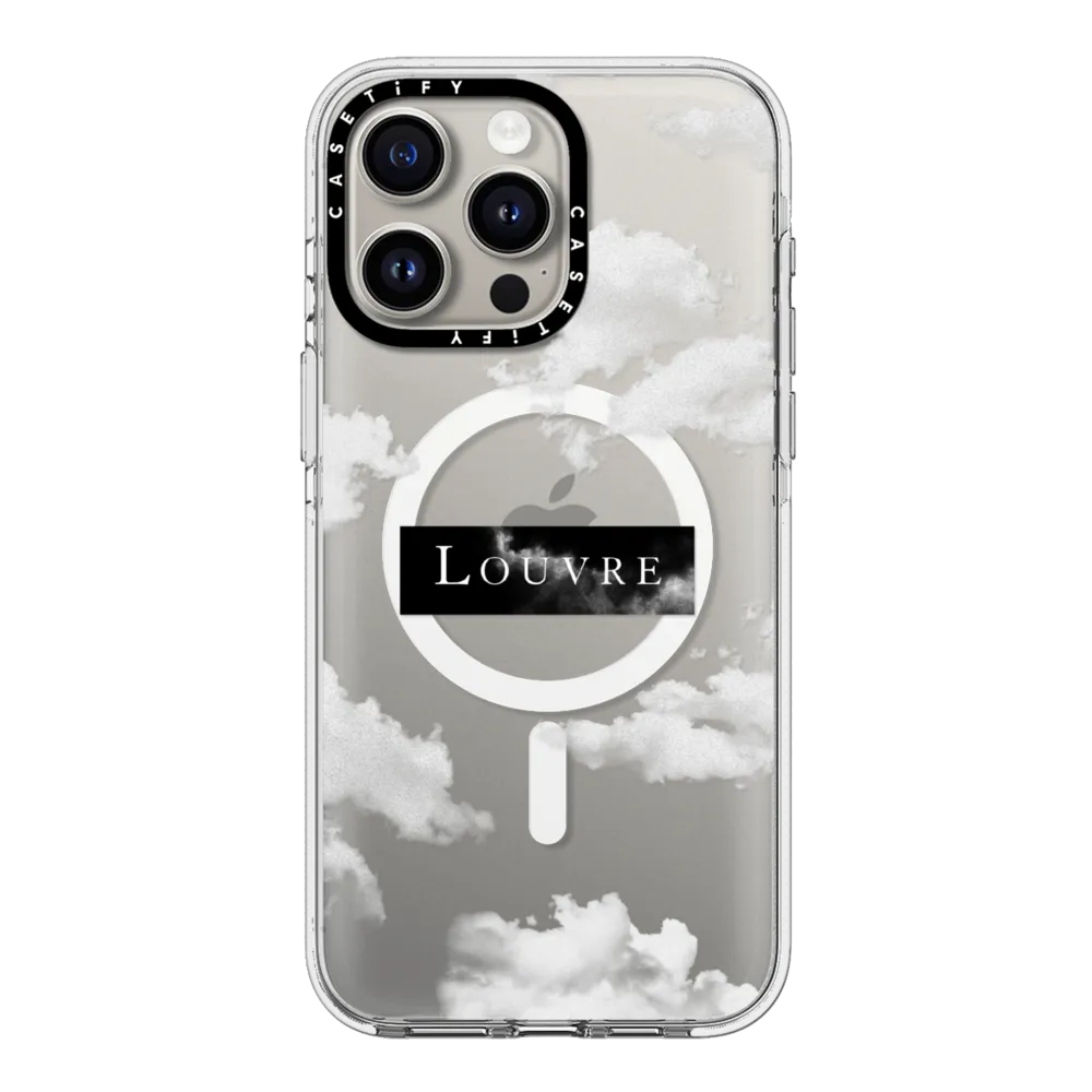 Clear iPhone 15 Pro Max Case MagSafe Compatible - Louvre Nuage Case - Claire Series Case