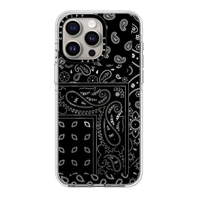 CASETiFY iPhone 15 Pro Max ケース クリア クリア ケース MagSafe対応 Paisley Case - Black casetify